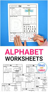 Alphabet Letter Worksheets A Z Frogs And Fairies Alphabet Letter Worksheets Learning Letters Kindergarten Learning Letters