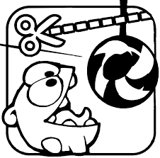 Olha, é um brinquedo om nom! Coloring Page Cut The Rope 7