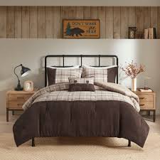 Printed soft spun face, solid microfiber for a cozy cabin look, update your room with the woolrich lumberjack down alternative comforter set. Woolrich Anaheim Tan Brown 4 Piece Plaid Comforter Set Overstock 31665283 Full Queen