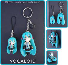 Miku Keychain Phone Charm Set By Nko Ennekappao On Deviantart Kawaii Polymer Clay Charms Polymer Clay Charms Phone Charm