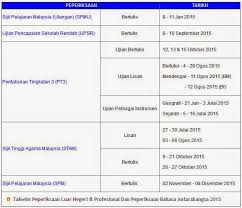 Upsr Muet Stpm Stam Pt3 Spm 2015 Date Exam Calendar Kalendar Takwim Peperiksaan Malaysia Students