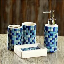 Shop at the world's leading online retailer now!shop glass bath accessories at great prices with fast shipping, save big everyday at with wholesale prices, explore our products and enjoy shopping! Blue Glass Mosaic Bath Accessories Sets From China Stonecontact Com