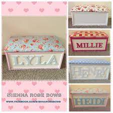 Childrens Personalised Toy Box Bench Girls Toy Box Diy Toy Box Personalised Toy Box