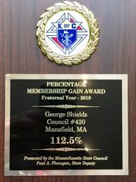 At the Annual Massachusetts State KofC Convention Council 420 Receives a  Number of Awards