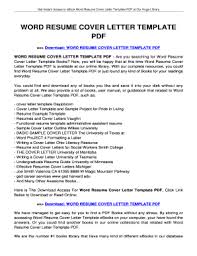 Your cv may get no more than … Fillable Online Word Resume Cover Letter Template Word Resume Cover Letter Template Fax Email Print Pdffiller