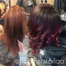 Dark Brown To Burgundy Balayage Ombre Balayage Ombre Burgundy Hair Curled Hair Red Violet H Medium Length Hair Styles Medium Hair Styles Burgundy Balayage