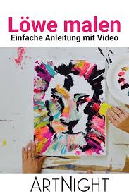 Anleitung Lowe Malen Schritt Fur Schritt Zum Lowenmotiv Lowen Malen Acrylbilder Selber Malen Malen Und Zeichnen