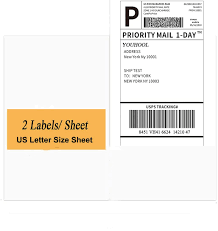 Qty50 sheets of 2 labels per sheet increments50 ups waybills tracking labels forms pouches and other shipping documentation can be ordered by calling the ups customer service center. Buy 2 Labels Per Sheet Half Page Shipping Labels For Laser Inkjet Printers Self Adhesive Printable White Matte Labels Sticky 8 5 X 11 For Fba Fedex Ups 25 Sheets 50 Labels Online In Turkey B08xmv4bpl