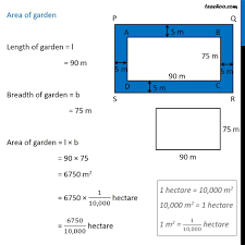 Enter the length in inches (″) and press the convert button. Ex 11 4 1 A Garden Is 90 M Long And 75 M Broad A Path 5 M Wide Is