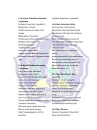 Satu hari di hari raya. Naskah Lirik Lagu Pkkmb