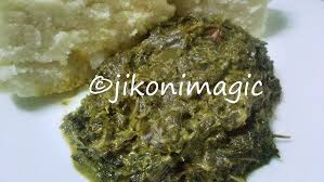 Mboga Kienyeji Kunde And Terere In Milk Traditional Vegetables