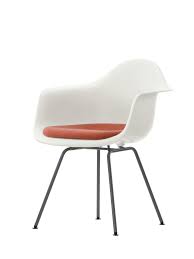 The chair cushion offers support to the lower back and can offer relief when suffering from hemorrhoids. Eames Plastic Arm Chair Dax Chair With Seat Cushion Vitra Vitra 44033100