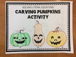 Including solving linear equations worksheets and solving quadractic equations worksheets. Solving Literal Equations Activity Students Work On Carving Pumpkins In This Fun Self Checking Activity Literal Equations Equations Fall Math Activities