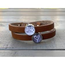 925 silber kleeblatt armband glücksbringer, armband für damen #2110. Personalisiertes Lederarmband Mit Namen