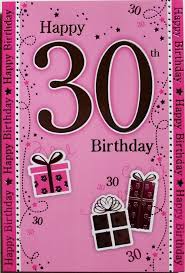 Happy birthday images for her. Happy 30th Birthday Greeting Card Female Presents Pink Theme Brand New Happy 30th Birthday 30th Birthday Cards Birthday Greetings
