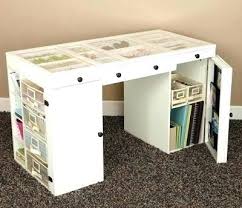 Crafting Desk With Storage Tables Desks Check Out The Storage In This Amazing Crafting Desk Kids Craft Craft Desk Kids Craft Tables Craft Room Office