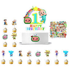 State your personalize info in 'notes to seller' when you checkout. Buy 63 Pcs Cocomelon Cake Topper With 1 Happy Birthday Stickers And Cupcake Toppers Cocomelon Birthday Party Supplies 1st Birthday Party Favor Cake Decorations For Baby Boys Girls Online In Indonesia B093gytmkl