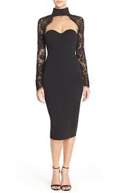 Misha Collection Carolena Lace Jersey Midi Dress Vestidos De Fiesta