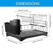 Check spelling or type a new query. Alvorog 2 Tier Dish Drying Rack Stainless Steel Dish Rack With Removable Drainboard Swivel Spout Utensil Holder Large Capacity Dish Drainer Kitchen Organizer For Countertop Pricepulse