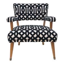 1960s Mid Century Modern Black And White Pattern Velvet Accent Chair Patterned Dining Chairs Scandinavian Dining Chairs Pattern Accent Chair