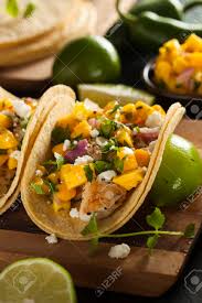 Check spelling or type a new query. Homemade Baja Fish Tacos With Mango Salsa And Chips Stock Photo Picture And Royalty Free Image Image 28246584