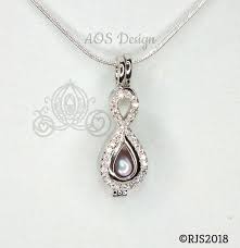 Forever Beautiful Infinity Pearl Cage Necklace With a Touch of Crystal  Sparkle