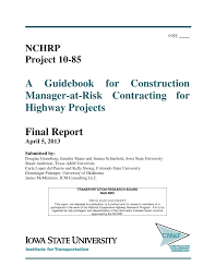 Jcm construction & landscaping llc, 414 broad st, perkasie, pa (employee: Pdf A Guidebook For Construction Manager At Risk Contracting For Highway Projects