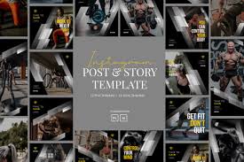 All from our global community of videographers and motion graphics designers. Sport Instagram Post And Story Template In Social Media Templates On Yellow Images Creative Store