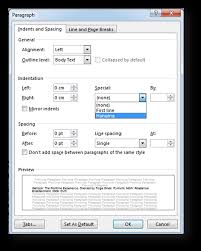 Find the line spacing menu and select double from the list. How Do I Format Hanging Indent In Word Askus
