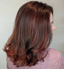 Highlights in a muted shade of burnt orange stand out beautifully against dark brown hair and give off a cute and quirky vibe. 30 Hottest Trends For Brown Hair With Highlights To Nail In 2020