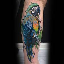 The flower and the beach give it a perfect vibe and the rainbow compliments the parrot perfectly. 60 Parrot Tattoo Designs For Men Mimicry Ink Ideas