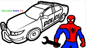 Maybe you would like to learn more about one of these? Spiderman Repair New Police Cars Coloring Pages For Kids Coloring Book Kids Fun Art Video Dailymotion