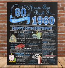 60th Birthday Gift Ideas For Women 60th Birthday Decoration Sign 1960 Birthday Poster 60th Etsy In 2020 60th Birthday Decorations 60th Birthday Poster 60th Birthday Theme