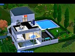 как построить красивый дом в симс 3 поэтапно фото Stroim Vmeste S Sims 3 Dom V Sovremennom Stile S Basejnom I Igrovoj Ploshadkoj Youtube