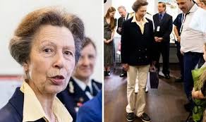 Princess Anne looks sophisticated yet casual in a blazer & boat shoes in  Sydney today