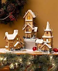 Lighted Wood Winter Houses Indoor Christmas Decorations Affordable Christmas Decorations Holiday Decor