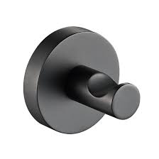 Nolimas wall mounted towel hook for bathroom. Round Matte Black Bathroom Towel Holder Robe Hook Hanger Accessory Brass 8115 B