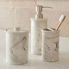 Fear of god essentials clothing & accessories. Pinterest Bath Accessories Set Faux Marble Bath Accessories