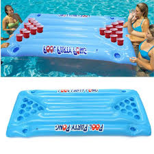 Inflatable Beer Pong Table For Swimming Pools Pool Drinks Beer Pong Floating Raft