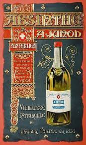 Poster For Absinthe Junod Embossed Plaque Absinthe Alcool Affiche Vintage