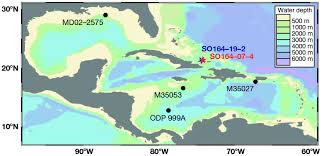 bathymetric chart of the caribbean and the gulf of mexico