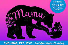 Download Mama Bear Floral Svg 710527 Cut Files Design Bundles