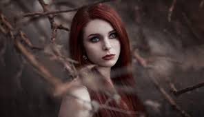 About one to two percent of the population possesses natural red locks. Wallpaper Redhead Women Outdoors Long Hair Blue Eyes Makeup Looking Into The Distance Face Portrait Bokeh Branch Pale 2000x1153 Thepal 1344885 Hd Wallpapers Wallhere