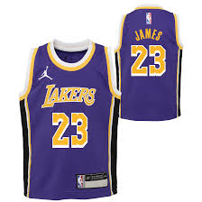 The lakers keep their franchise font but don blue and white as they reference the minneapolis and 1960s la lakers. Lebron James Los Angeles Lakers 2021 Statement Edition Toddler Nba Jer