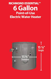 Maybe you would like to learn more about one of these? Richmond Essential 6 Gallon 6 Year Electric Water Heater At Menards