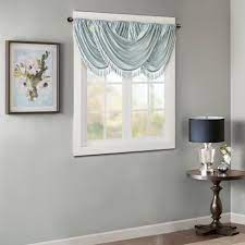 Space galaxy collection solid navy window valance. 46 X38 Gail Faux Silk Waterfall Embellished Valance Dusty Aqua Target