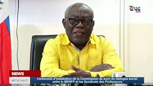 Discours Jean lavaud FREDERIC Responsab PSEH nan gad seremoni enstalasyon  komisyon dyalog sosyal