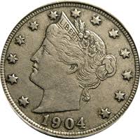Usa coin book estimated value of 1904 indian head penny is worth $3.22 in average condition and can be worth $41 to $61 or more in uncirculated (ms+) mint condition. 1904 Liberty Head V Nickel Value Cointrackers