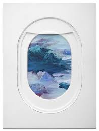 Up In The Air Window Painting Airplane Window Art