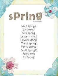 Pin By Liz Barry On Seasons Spring Things Spring Poem Spring Poems For Kids Spring Kindergarten
